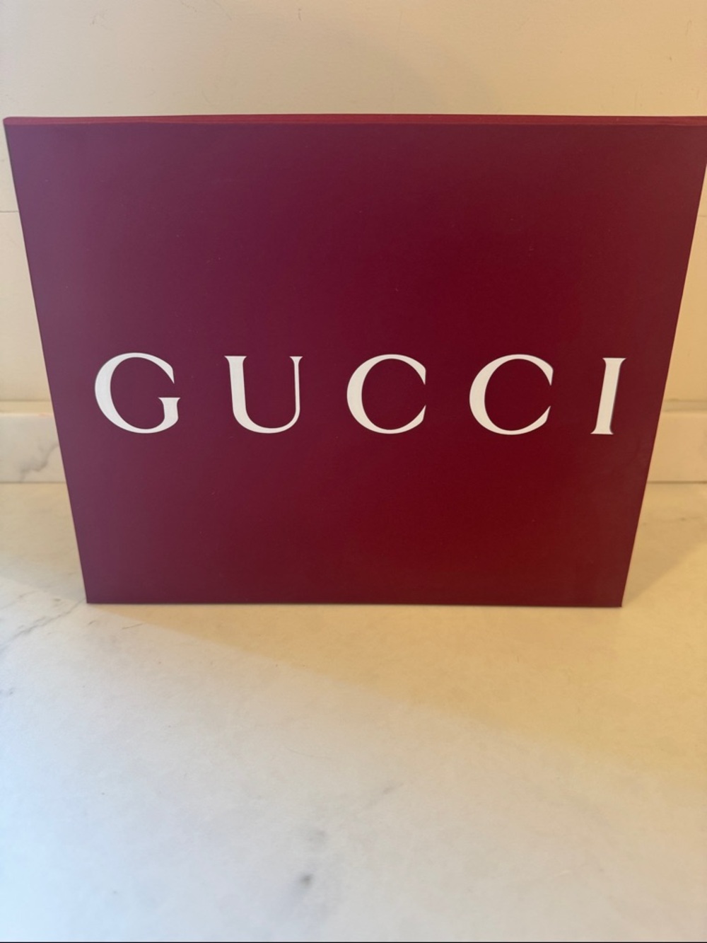 Gucci Burgundy Logo Gift Box 10.5x8.5x5